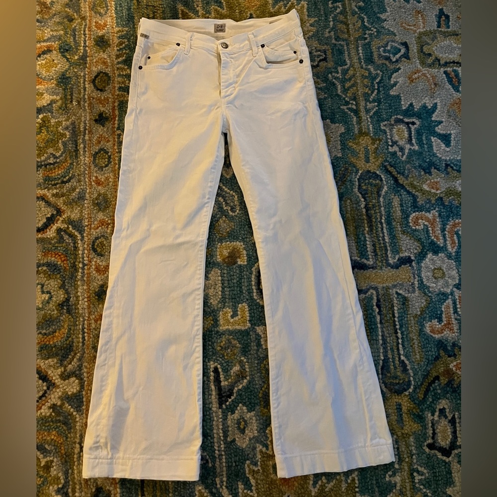 Citizens for Humanity white wide leg jeans